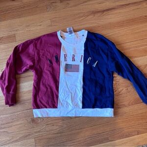 Target Women's Crew Neck Sweater - Red, White, and Blue